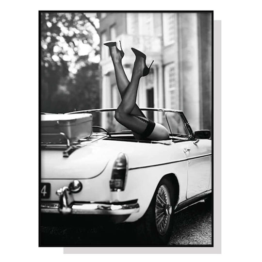 _label_, DSZ Product, feed-cond-new, feed-sl-free shipping, free-shipping, newWall Art 40Cm X 60Cm High Heels In Classic Car Black Frame Canvas - Premium Home & Garden > Wall Art > Posters, Paintings & Prints from Artime ! Shop Online Buy Now at S & D's Value Store Family Business Best Customer Service_label_, DSZ Product, feed-cond-new, feed-sl-free shipping, free-shipping, new