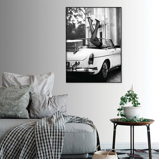 _label_, DSZ Product, feed-cond-new, feed-sl-free shipping, free-shipping, newWall Art 40Cm X 60Cm High Heels In Classic Car Black Frame Canvas - Premium Home & Garden > Wall Art > Posters, Paintings & Prints from Artime ! Shop Online Buy Now at S & D's Value Store Family Business Best Customer Service_label_, DSZ Product, feed-cond-new, feed-sl-free shipping, free-shipping, new