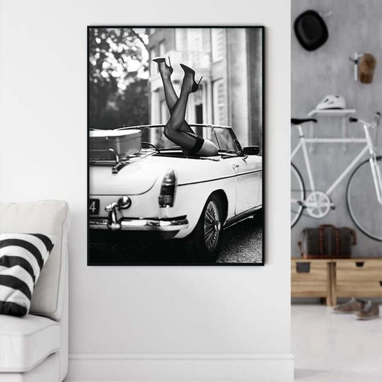 _label_, DSZ Product, feed-cond-new, feed-sl-free shipping, free-shipping, newWall Art 40Cm X 60Cm High Heels In Classic Car Black Frame Canvas - Premium Home & Garden > Wall Art > Posters, Paintings & Prints from Artime ! Shop Online Buy Now at S & D's Value Store Family Business Best Customer Service_label_, DSZ Product, feed-cond-new, feed-sl-free shipping, free-shipping, new