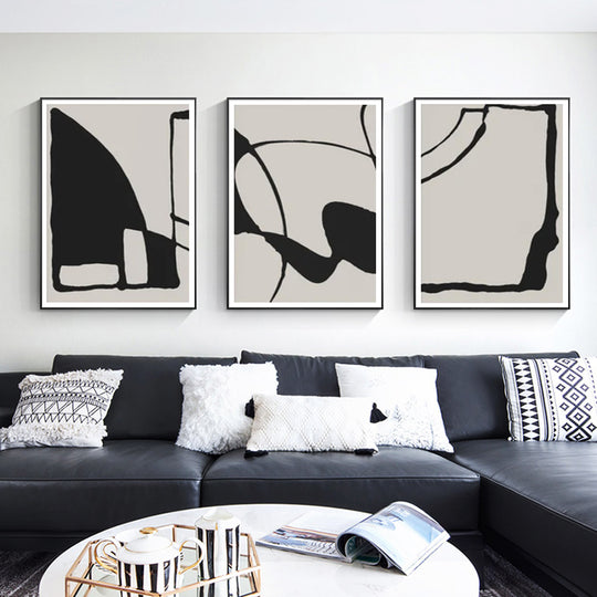 _label_, DSZ Product, feed-cond-new, feed-sl-free shipping, free-shipping, newWall Art 80Cm X 120Cm Black Beige 3 Sets Black Frame Canvas - Premium Home & Garden > Decor > Picture Frames from Artime ! Shop Online Buy Now at S & D's Value Store Family Business Best Customer Service_label_, DSZ Product, feed-cond-new, feed-sl-free shipping, free-shipping, new