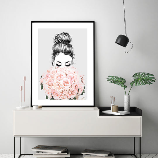 _label_, DSZ Product, feed-cond-new, feed-sl-free shipping, free-shipping, newWall Art 40Cm X 60Cm Roses Girl Black Frame Canvas - Premium Home & Garden > Wall Art > Posters, Paintings & Prints from Artime ! Shop Online Buy Now at S & D's Value Store Family Business Best Customer Service_label_, DSZ Product, feed-cond-new, feed-sl-free shipping, free-shipping, new