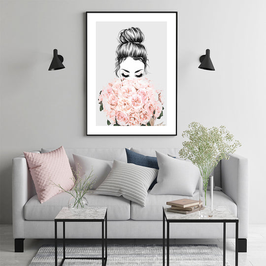 _label_, DSZ Product, feed-cond-new, feed-sl-free shipping, free-shipping, newWall Art 40Cm X 60Cm Roses Girl Black Frame Canvas - Premium Home & Garden > Wall Art > Posters, Paintings & Prints from Artime ! Shop Online Buy Now at S & D's Value Store Family Business Best Customer Service_label_, DSZ Product, feed-cond-new, feed-sl-free shipping, free-shipping, new