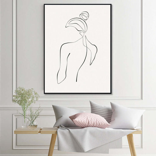 _label_, DSZ Product, feed-cond-new, feed-sl-free shipping, free-shipping, newWall Art 40Cm X 60Cm Woman Back Line Art Black Frame Canvas - Premium Home & Garden > Decor > Picture Frames from Artime ! Shop Online Buy Now at S & D's Value Store Family Business Best Customer Service_label_, DSZ Product, feed-cond-new, feed-sl-free shipping, free-shipping, new