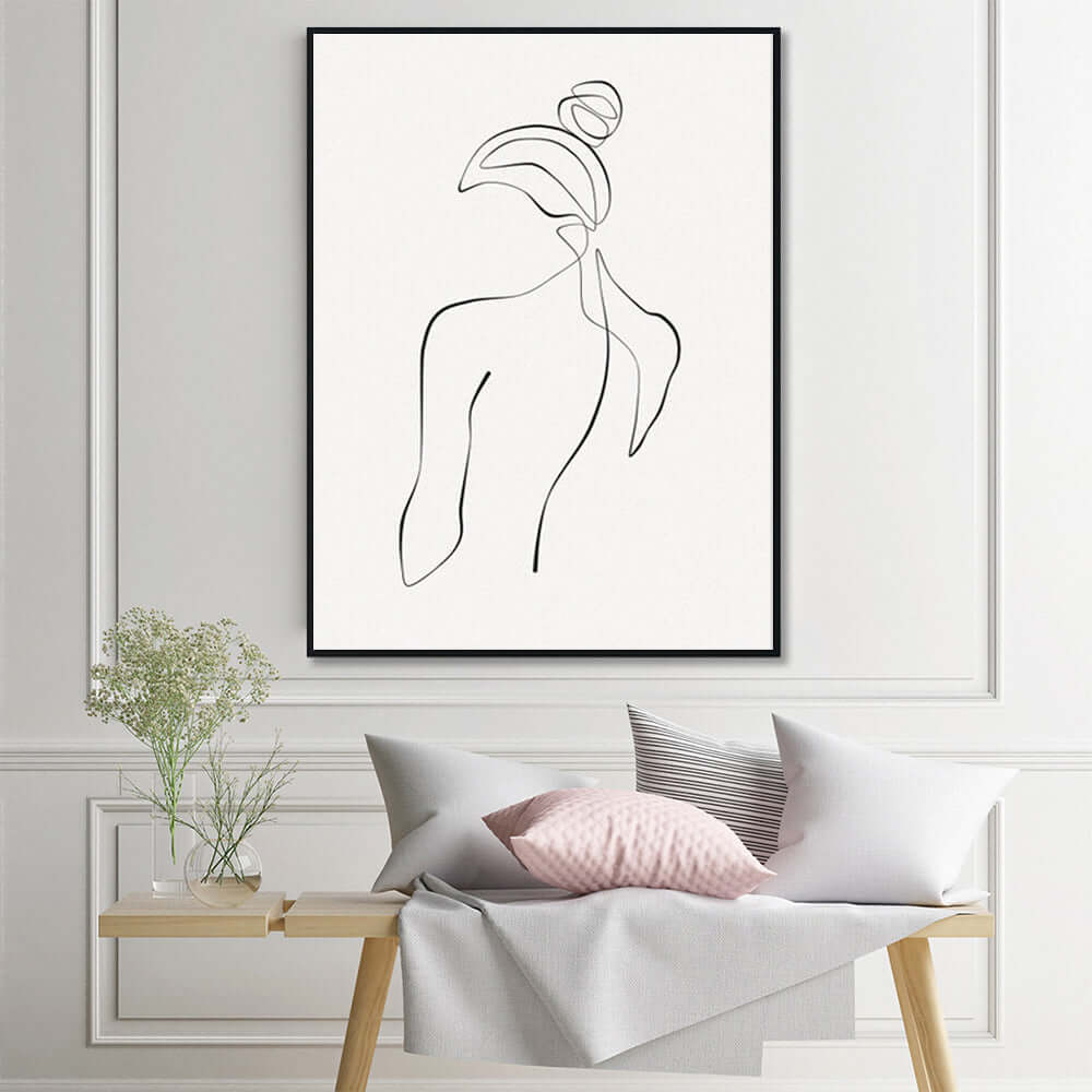 _label_, DSZ Product, feed-cond-new, feed-sl-free shipping, free-shipping, newWall Art 50Cm X 70Cm Woman Back Line Art Black Frame Canvas - Premium Home & Garden > Decor > Picture Frames from Artime ! Shop Online Buy Now at S & D's Value Store Family Business Best Customer Service_label_, DSZ Product, feed-cond-new, feed-sl-free shipping, free-shipping, new