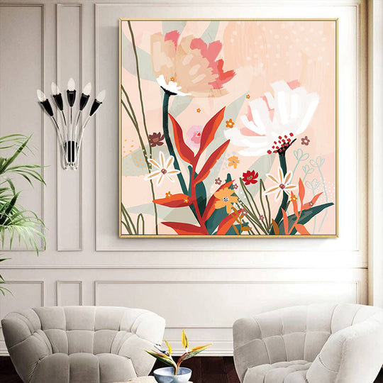 _label_, DSZ Product, feed-cond-new, feed-sl-free shipping, free-shipping, newWall Art 50Cm X 50Cm Native Floral Gold Frame Canvas - Premium Home & Garden > Wall Art > 3D Wall Art from Artime ! Shop Online Buy Now at S & D's Value Store Family Business Best Customer Service_label_, DSZ Product, feed-cond-new, feed-sl-free shipping, free-shipping, new