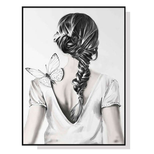 _label_, DSZ Product, feed-cond-new, feed-sl-free shipping, free-shipping, newWall Art 60Cm X 90Cm Woman Back With Butterfly Black Frame Canvas - Premium Home & Garden > Wall Art > Posters, Paintings & Prints from Artime ! Shop Online Buy Now at S & D's Value Store Family Business Best Customer Service_label_, DSZ Product, feed-cond-new, feed-sl-free shipping, free-shipping, new