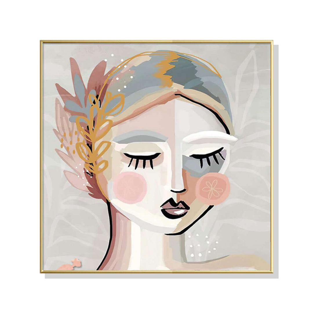 _label_, DSZ Product, feed-cond-new, feed-sl-free shipping, free-shipping, newWall Art 50Cm X 50Cm Calm Girl Gold Frame Canvas - Premium Home & Garden > Wall Art > Posters, Paintings & Prints from Artime ! Shop Online Buy Now at S & D's Value Store Family Business Best Customer Service_label_, DSZ Product, feed-cond-new, feed-sl-free shipping, free-shipping, new