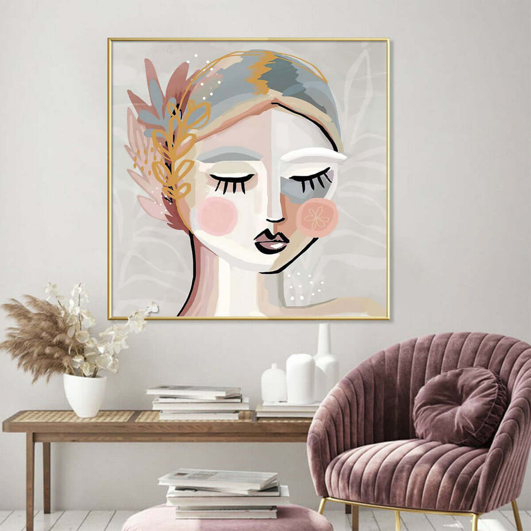 _label_, DSZ Product, feed-cond-new, feed-sl-free shipping, free-shipping, newWall Art 50Cm X 50Cm Calm Girl Gold Frame Canvas - Premium Home & Garden > Wall Art > Posters, Paintings & Prints from Artime ! Shop Online Buy Now at S & D's Value Store Family Business Best Customer Service_label_, DSZ Product, feed-cond-new, feed-sl-free shipping, free-shipping, new