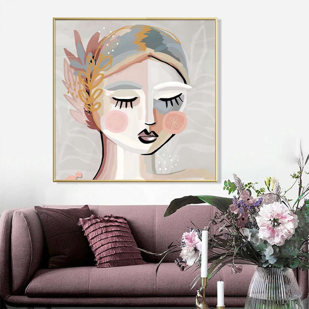 _label_, DSZ Product, feed-cond-new, feed-sl-free shipping, free-shipping, newWall Art 50Cm X 50Cm Calm Girl Gold Frame Canvas - Premium Home & Garden > Wall Art > Posters, Paintings & Prints from Artime ! Shop Online Buy Now at S & D's Value Store Family Business Best Customer Service_label_, DSZ Product, feed-cond-new, feed-sl-free shipping, free-shipping, new