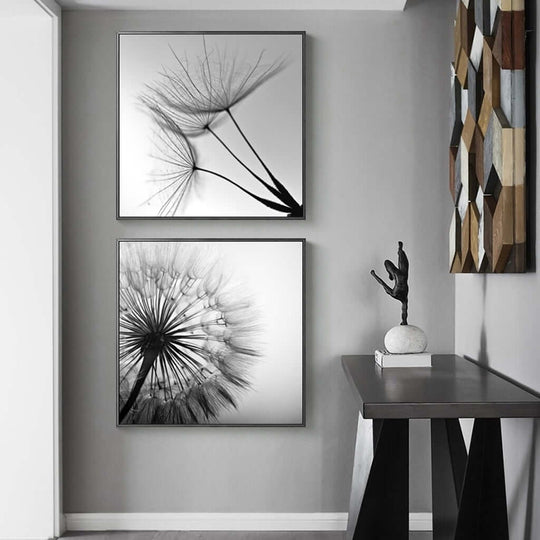 _label_, DSZ Product, feed-cond-new, feed-sl-free shipping, free-shipping, newWall Art 40Cm X 40Cm Black And White Dandelion 2 Sets Black Frame Canvas - Premium Home & Garden > Wall Art > Posters, Paintings & Prints from Artime ! Shop Online Buy Now at S & D's Value Store Family Business Best Customer Service_label_, DSZ Product, feed-cond-new, feed-sl-free shipping, free-shipping, new