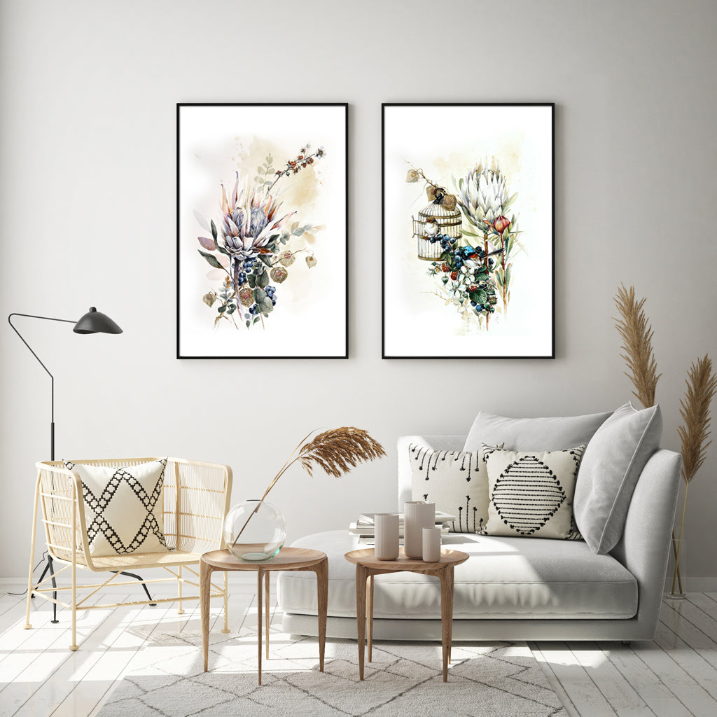 _label_, DSZ Product, feed-cond-new, feed-sl-free shipping, free-shipping, newWall Art 60Cm X 90Cm Berries And Protea 2 Sets Black Frame Canvas - Premium Home & Garden > Wall Art > Posters, Paintings & Prints from Artime ! Shop Online Buy Now at S & D's Value Store Family Business Best Customer Service_label_, DSZ Product, feed-cond-new, feed-sl-free shipping, free-shipping, new