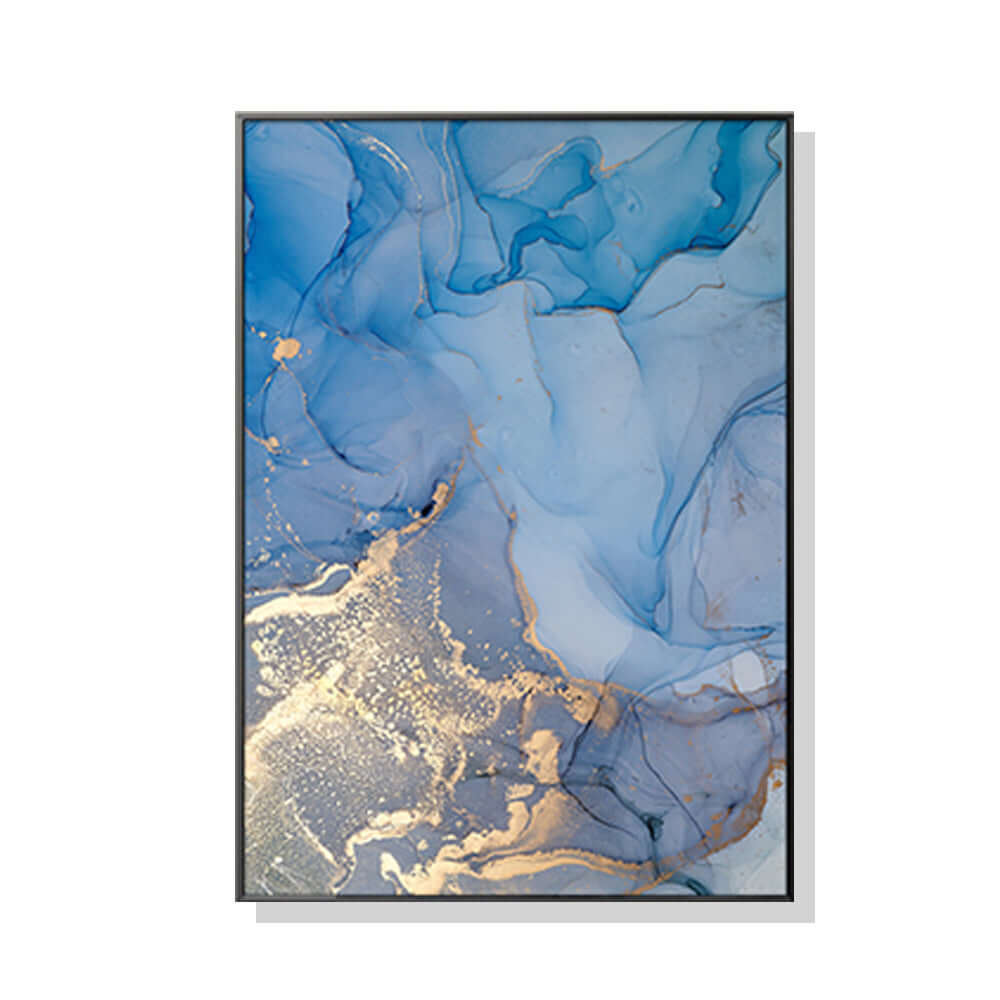 _label_, DSZ Product, feed-cond-new, feed-sl-free shipping, free-shipping, newWall Art 50Cm X 70Cm Light Blue Marble With Gold Splash Black Frame Canvas - Premium Home & Garden > Decor > Picture Frames from Artime ! Shop Online Buy Now at S & D's Value Store Family Business Best Customer Service_label_, DSZ Product, feed-cond-new, feed-sl-free shipping, free-shipping, new