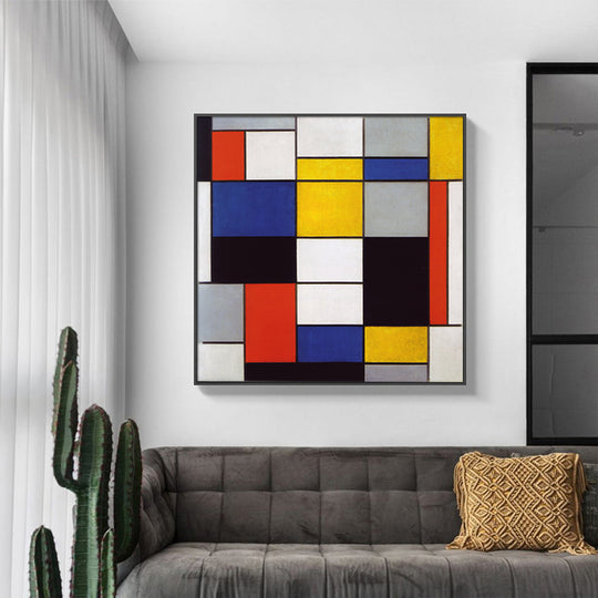 _label_, DSZ Product, feed-cond-new, feed-sl-free shipping, free-shipping, newWall Art 50Cm X 50Cm Large Composition A By Piet Mondrian Black Frame Canvas - Premium Home & Garden > Hobbies > Arts & Crafts from Artime ! Shop Online Buy Now at S & D's Value Store Family Business Best Customer Service_label_, DSZ Product, feed-cond-new, feed-sl-free shipping, free-shipping, new