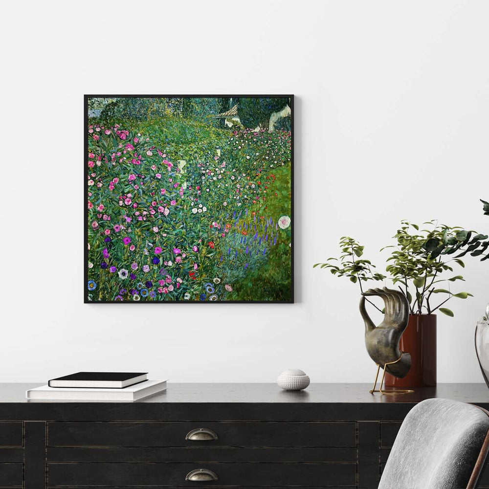 _label_, DSZ Product, feed-cond-new, feed-sl-free shipping, free-shipping, newWall Art 50Cm X 50Cm Italian Garden By Gustav Klimt Black Frame Canvas - Premium Home & Garden > Wall Art > Posters, Paintings & Prints from Artime ! Shop Online Buy Now at S & D's Value Store Family Business Best Customer Service_label_, DSZ Product, feed-cond-new, feed-sl-free shipping, free-shipping, new