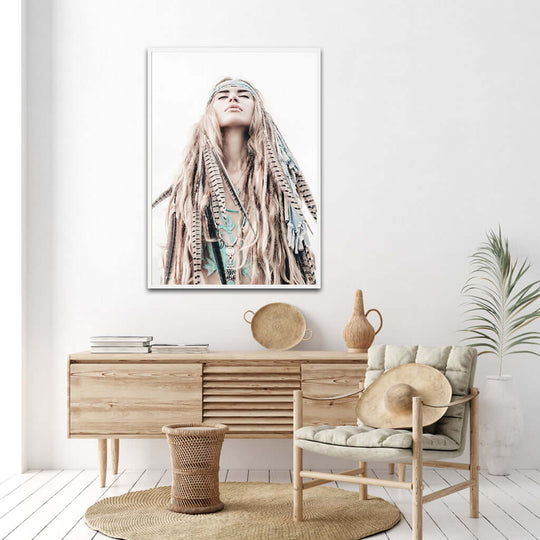 _label_, DSZ Product, feed-cond-new, feed-sl-free shipping, free-shipping, newWall Art 50Cm X 70Cm Boho Girl White Frame Canvas - Premium Home & Garden > Wall Art > Posters, Paintings & Prints from Artime ! Shop Online Buy Now at S & D's Value Store Family Business Best Customer Service_label_, DSZ Product, feed-cond-new, feed-sl-free shipping, free-shipping, new