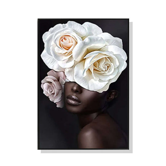 _label_, DSZ Product, feed-cond-new, feed-sl-free shipping, free-shipping, newWall Art 60Cm X 90Cm Flower African Woman Black Frame Canvas - Premium Home & Garden > Wall Art > Posters, Paintings & Prints from Artime ! Shop Online Buy Now at S & D's Value Store Family Business Best Customer Service_label_, DSZ Product, feed-cond-new, feed-sl-free shipping, free-shipping, new