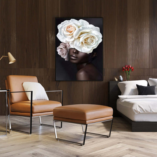 _label_, DSZ Product, feed-cond-new, feed-sl-free shipping, free-shipping, newWall Art 60Cm X 90Cm Flower African Woman Black Frame Canvas - Premium Home & Garden > Wall Art > Posters, Paintings & Prints from Artime ! Shop Online Buy Now at S & D's Value Store Family Business Best Customer Service_label_, DSZ Product, feed-cond-new, feed-sl-free shipping, free-shipping, new