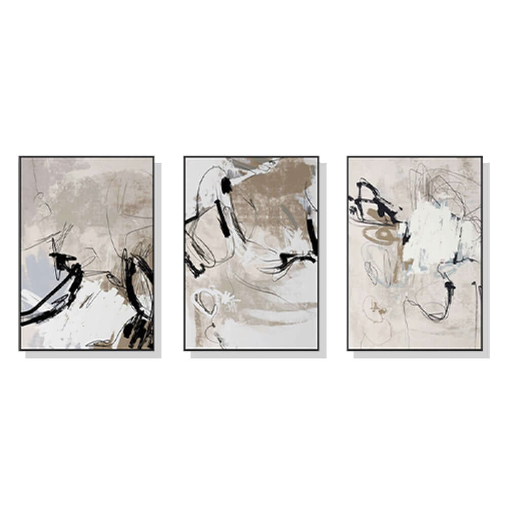 _label_, DSZ Product, feed-cond-new, feed-sl-free shipping, free-shipping, newWall Art 70Cm X 100Cm Modern Abstract Beige 3 Sets Black Frame Canvas - Premium Home & Garden > Decor > Picture Frames from Artime ! Shop Online Buy Now at S & D's Value Store Family Business Best Customer Service_label_, DSZ Product, feed-cond-new, feed-sl-free shipping, free-shipping, new