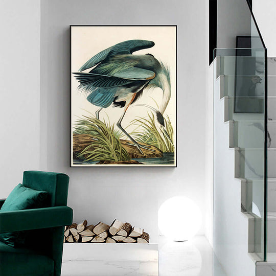 _label_, DSZ Product, feed-cond-new, feed-sl-free shipping, free-shipping, newWall Art 70Cm X 100Cm Great Blue Heron By John James Audubon Black Frame Canvas - Premium Home & Garden > Wall Art > Posters, Paintings & Prints from Artime ! Shop Online Buy Now at S & D's Value Store Family Business Best Customer Service_label_, DSZ Product, feed-cond-new, feed-sl-free shipping, free-shipping, new