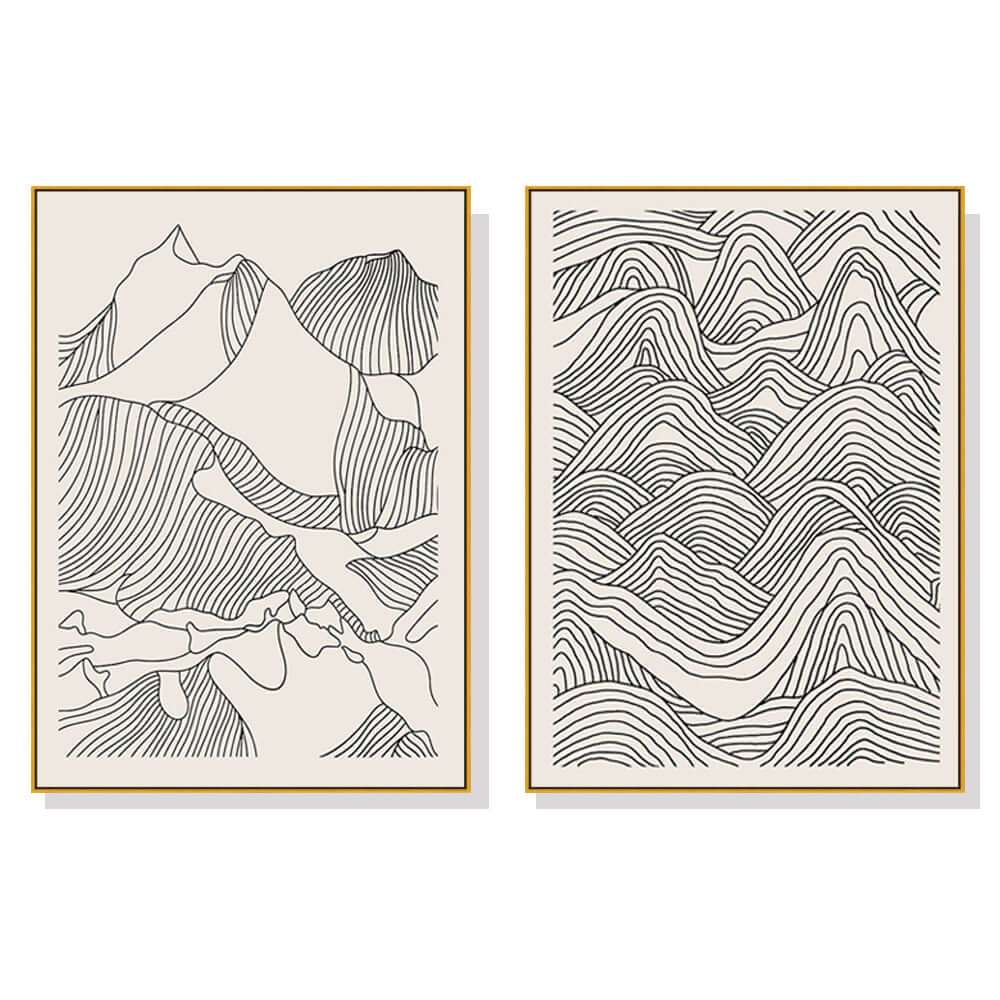 _label_, DSZ Product, feed-cond-new, feed-sl-free shipping, free-shipping, newWall Art 60Cm X 90Cm Line Art Mountain 2 Sets Gold Frame Canvas - Premium Home & Garden > Hobbies > Arts & Crafts from Artime ! Shop Online Buy Now at S & D's Value Store Family Business Best Customer Service_label_, DSZ Product, feed-cond-new, feed-sl-free shipping, free-shipping, new