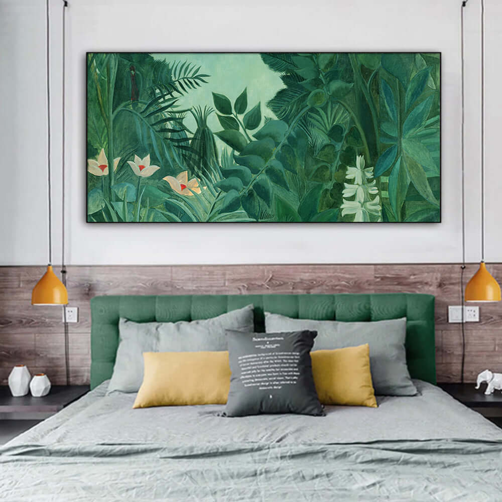 _label_, DSZ Product, feed-cond-new, feed-sl-free shipping, free-shipping, newWall Art 40Cm X 80Cm The Equatorial Jungle Green Forest By Henri Rousseau Black Frame Canvas - Premium Home & Garden > Wall Art > Posters, Paintings & Prints from Artime ! Shop Online Buy Now at S & D's Value Store Family Business Best Customer Service_label_, DSZ Product, feed-cond-new, feed-sl-free shipping, free-shipping, new