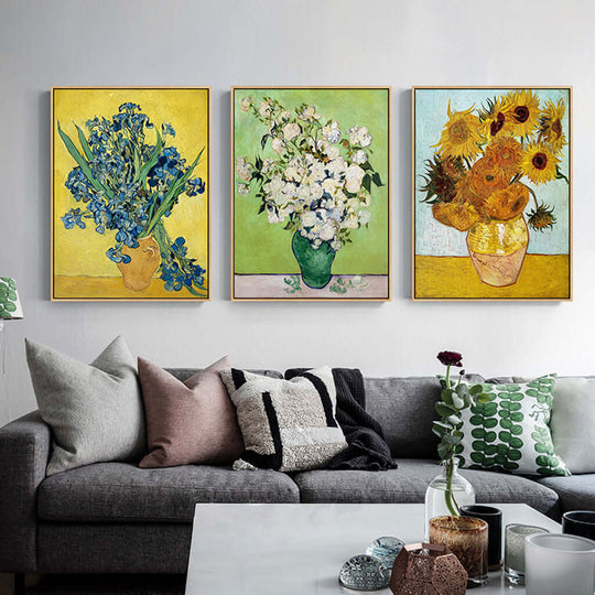 _label_, DSZ Product, feed-cond-new, feed-sl-free shipping, free-shipping, newWall Art 80Cm X 120Cm Van Gogh Sunflowers Roses 3 Sets Gold Frame Canvas - Premium Home & Garden > Wall Art > Posters, Paintings & Prints from Artime ! Shop Online Buy Now at S & D's Value Store Family Business Best Customer Service_label_, DSZ Product, feed-cond-new, feed-sl-free shipping, free-shipping, new