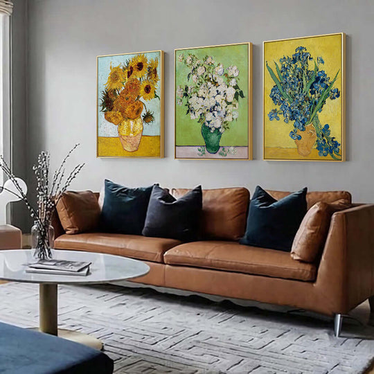 _label_, DSZ Product, feed-cond-new, feed-sl-free shipping, free-shipping, newWall Art 80Cm X 120Cm Van Gogh Sunflowers Roses 3 Sets Gold Frame Canvas - Premium Home & Garden > Wall Art > Posters, Paintings & Prints from Artime ! Shop Online Buy Now at S & D's Value Store Family Business Best Customer Service_label_, DSZ Product, feed-cond-new, feed-sl-free shipping, free-shipping, new