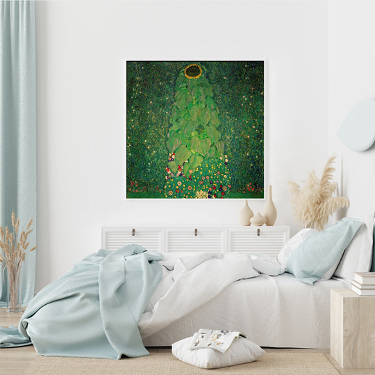 _label_, DSZ Product, feed-cond-new, feed-sl-free shipping, free-shipping, newWall Art 50Cm X 50Cm Sunflower By Gustav Klimt White Frame Canvas - Premium Home & Garden > Wall Art > Posters, Paintings & Prints from Artime ! Shop Online Buy Now at S & D's Value Store Family Business Best Customer Service_label_, DSZ Product, feed-cond-new, feed-sl-free shipping, free-shipping, new