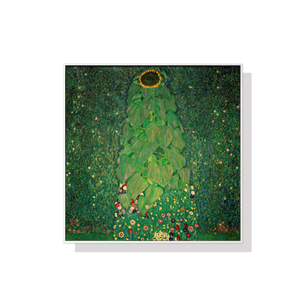 _label_, DSZ Product, feed-cond-new, feed-sl-free shipping, free-shipping, newWall Art 70Cm X 70Cm Sunflower By Gustav Klimt White Frame Canvas - Premium Home & Garden > Wall Art > Posters, Paintings & Prints from Artime ! Shop Online Buy Now at S & D's Value Store Family Business Best Customer Service_label_, DSZ Product, feed-cond-new, feed-sl-free shipping, free-shipping, new