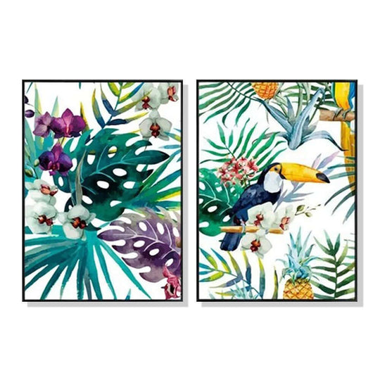 _label_, DSZ Product, feed-cond-new, feed-sl-free shipping, free-shipping, newWall Art 50Cm X 70Cm Toucan And Orchid 2 Sets Black Frame Canvas - Premium Home & Garden > Wall Art > Posters, Paintings & Prints from Artime ! Shop Online Buy Now at S & D's Value Store Family Business Best Customer Service_label_, DSZ Product, feed-cond-new, feed-sl-free shipping, free-shipping, new