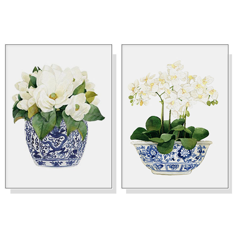 _label_, DSZ Product, feed-cond-new, feed-sl-free shipping, free-shipping, newWall Art 50Cm X 70Cm Elegant Flower 2 Sets White Frame Canvas - Premium Home & Garden > Wall Art > Posters, Paintings & Prints from Artime ! Shop Online Buy Now at S & D's Value Store Family Business Best Customer Service_label_, DSZ Product, feed-cond-new, feed-sl-free shipping, free-shipping, new