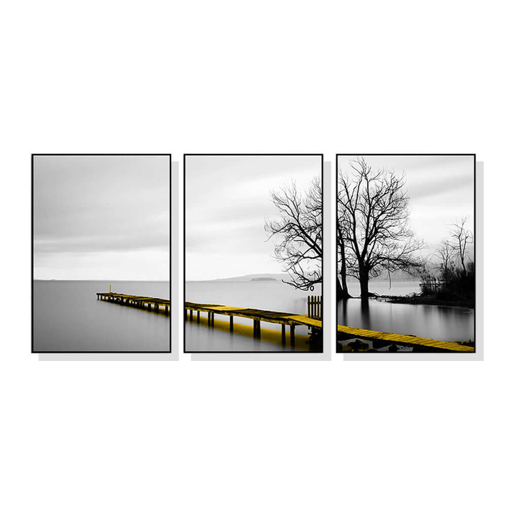 _label_, DSZ Product, feed-cond-new, feed-sl-free shipping, free-shipping, newWall Art 80Cm X 120Cm Calm Lake Bridge Tree Scene 3 Sets Black Frame Canvas - Premium Home & Garden > Decor > Picture Frames from Artime ! Shop Online Buy Now at S & D's Value Store Family Business Best Customer Service_label_, DSZ Product, feed-cond-new, feed-sl-free shipping, free-shipping, new