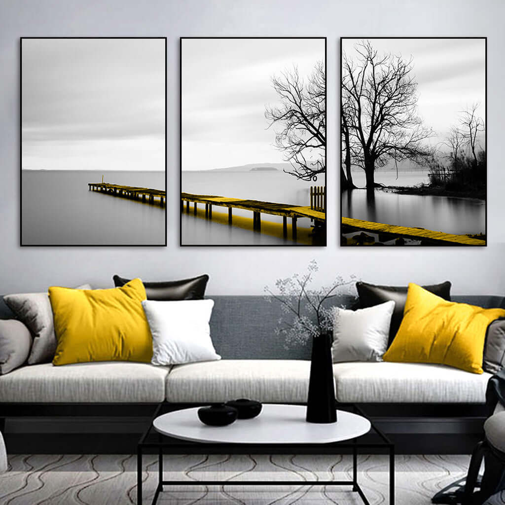 _label_, DSZ Product, feed-cond-new, feed-sl-free shipping, free-shipping, newWall Art 80Cm X 120Cm Calm Lake Bridge Tree Scene 3 Sets Black Frame Canvas - Premium Home & Garden > Decor > Picture Frames from Artime ! Shop Online Buy Now at S & D's Value Store Family Business Best Customer Service_label_, DSZ Product, feed-cond-new, feed-sl-free shipping, free-shipping, new