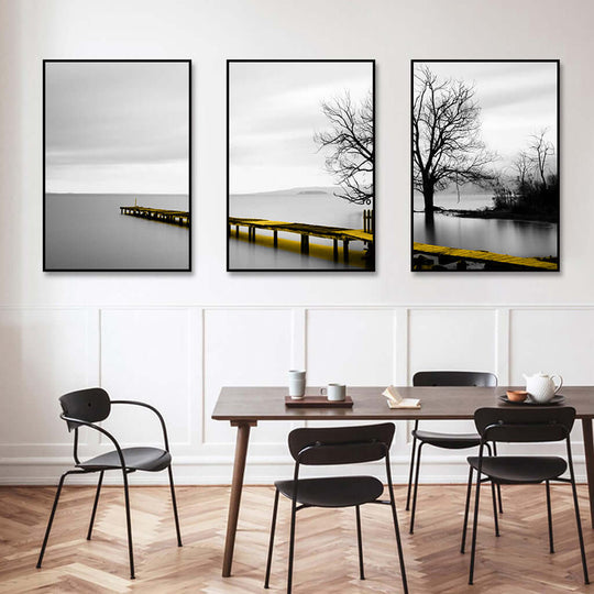 _label_, DSZ Product, feed-cond-new, feed-sl-free shipping, free-shipping, newWall Art 80Cm X 120Cm Calm Lake Bridge Tree Scene 3 Sets Black Frame Canvas - Premium Home & Garden > Decor > Picture Frames from Artime ! Shop Online Buy Now at S & D's Value Store Family Business Best Customer Service_label_, DSZ Product, feed-cond-new, feed-sl-free shipping, free-shipping, new