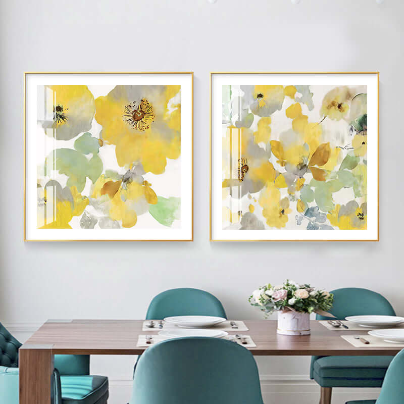 _label_, DSZ Product, feed-cond-new, feed-sl-free shipping, free-shipping, newWall Art 50Cm X 50Cm Yellow Flowers American Style 2 Sets Gold Frame Canvas - Premium Home & Garden > Wall Art > Posters, Paintings & Prints from Artime ! Shop Online Buy Now at S & D's Value Store Family Business Best Customer Service_label_, DSZ Product, feed-cond-new, feed-sl-free shipping, free-shipping, new