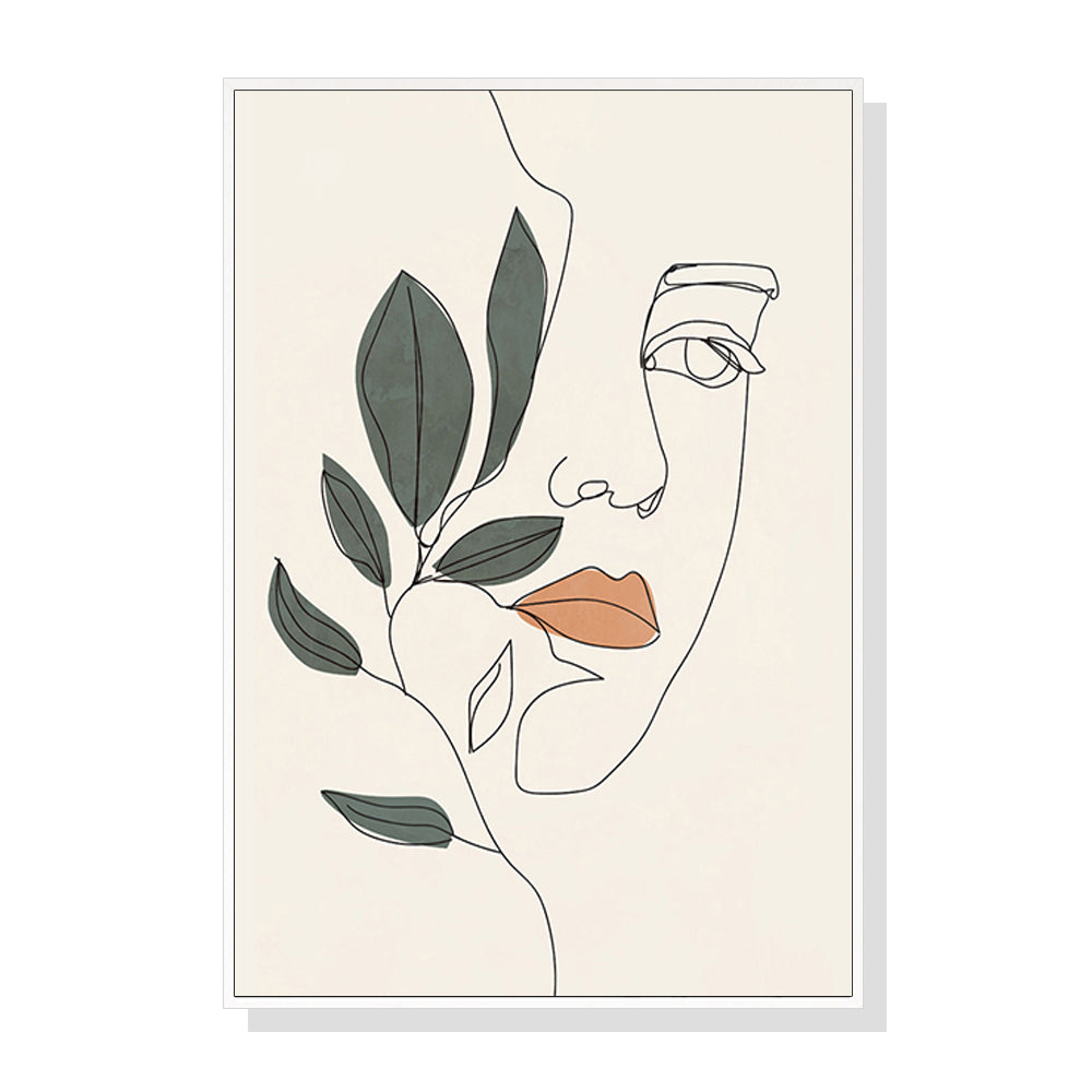 _label_, DSZ Product, feed-cond-new, feed-sl-free shipping, free-shipping, newWall Art 50Cm X 70Cm Line Art Girl Face White Frame Canvas - Premium Home & Garden > Wall Art > Posters, Paintings & Prints from Artime ! Shop Online Buy Now at S & D's Value Store Family Business Best Customer Service_label_, DSZ Product, feed-cond-new, feed-sl-free shipping, free-shipping, new