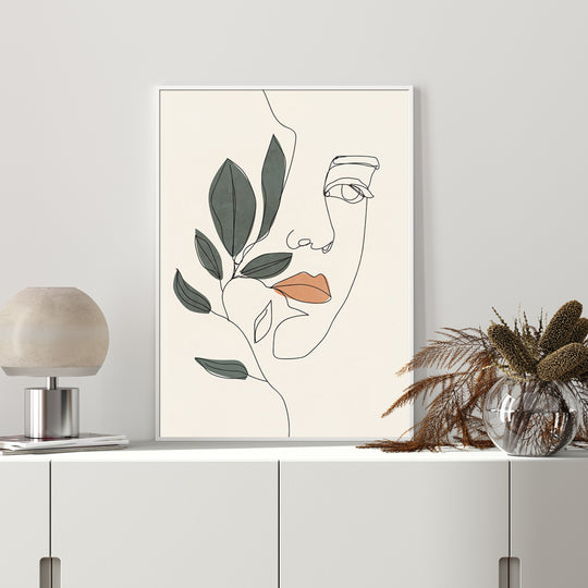 _label_, DSZ Product, feed-cond-new, feed-sl-free shipping, free-shipping, newWall Art 50Cm X 70Cm Line Art Girl Face White Frame Canvas - Premium Home & Garden > Wall Art > Posters, Paintings & Prints from Artime ! Shop Online Buy Now at S & D's Value Store Family Business Best Customer Service_label_, DSZ Product, feed-cond-new, feed-sl-free shipping, free-shipping, new