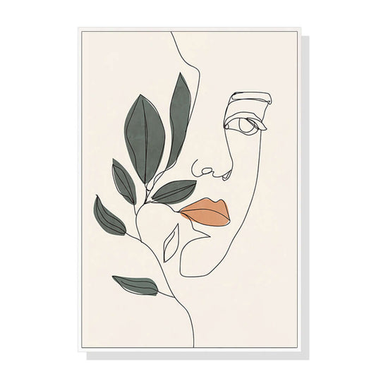 _label_, DSZ Product, feed-cond-new, feed-sl-free shipping, free-shipping, newWall Art 40Cm X 60Cm Line Art Girl Face White Frame Canvas - Premium Home & Garden > Wall Art > Posters, Paintings & Prints from Artime ! Shop Online Buy Now at S & D's Value Store Family Business Best Customer Service_label_, DSZ Product, feed-cond-new, feed-sl-free shipping, free-shipping, new