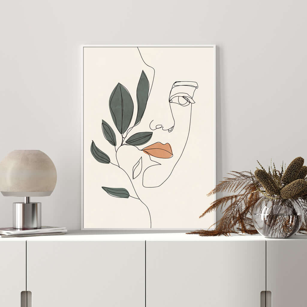 _label_, DSZ Product, feed-cond-new, feed-sl-free shipping, free-shipping, newWall Art 40Cm X 60Cm Line Art Girl Face White Frame Canvas - Premium Home & Garden > Wall Art > Posters, Paintings & Prints from Artime ! Shop Online Buy Now at S & D's Value Store Family Business Best Customer Service_label_, DSZ Product, feed-cond-new, feed-sl-free shipping, free-shipping, new