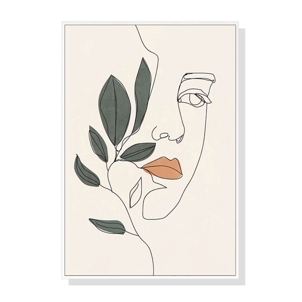 _label_, DSZ Product, feed-cond-new, feed-sl-free shipping, free-shipping, newWall Art 60Cm X 90Cm Line Art Girl Face White Frame Canvas - Premium Home & Garden > Wall Art > Posters, Paintings & Prints from Artime ! Shop Online Buy Now at S & D's Value Store Family Business Best Customer Service_label_, DSZ Product, feed-cond-new, feed-sl-free shipping, free-shipping, new