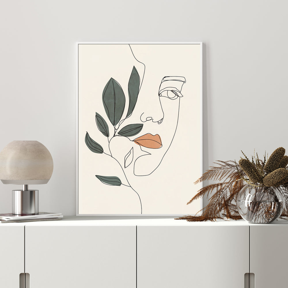 _label_, DSZ Product, feed-cond-new, feed-sl-free shipping, free-shipping, newWall Art 70Cm X 100Cm Line Art Girl Face White Frame Canvas - Premium Home & Garden > Wall Art > Posters, Paintings & Prints from Artime ! Shop Online Buy Now at S & D's Value Store Family Business Best Customer Service_label_, DSZ Product, feed-cond-new, feed-sl-free shipping, free-shipping, new