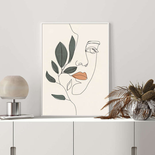 _label_, DSZ Product, feed-cond-new, feed-sl-free shipping, free-shipping, newWall Art 80Cm X 120Cm Line Art Girl Face White Frame Canvas - Premium Home & Garden > Wall Art > Posters, Paintings & Prints from Artime ! Shop Online Buy Now at S & D's Value Store Family Business Best Customer Service_label_, DSZ Product, feed-cond-new, feed-sl-free shipping, free-shipping, new