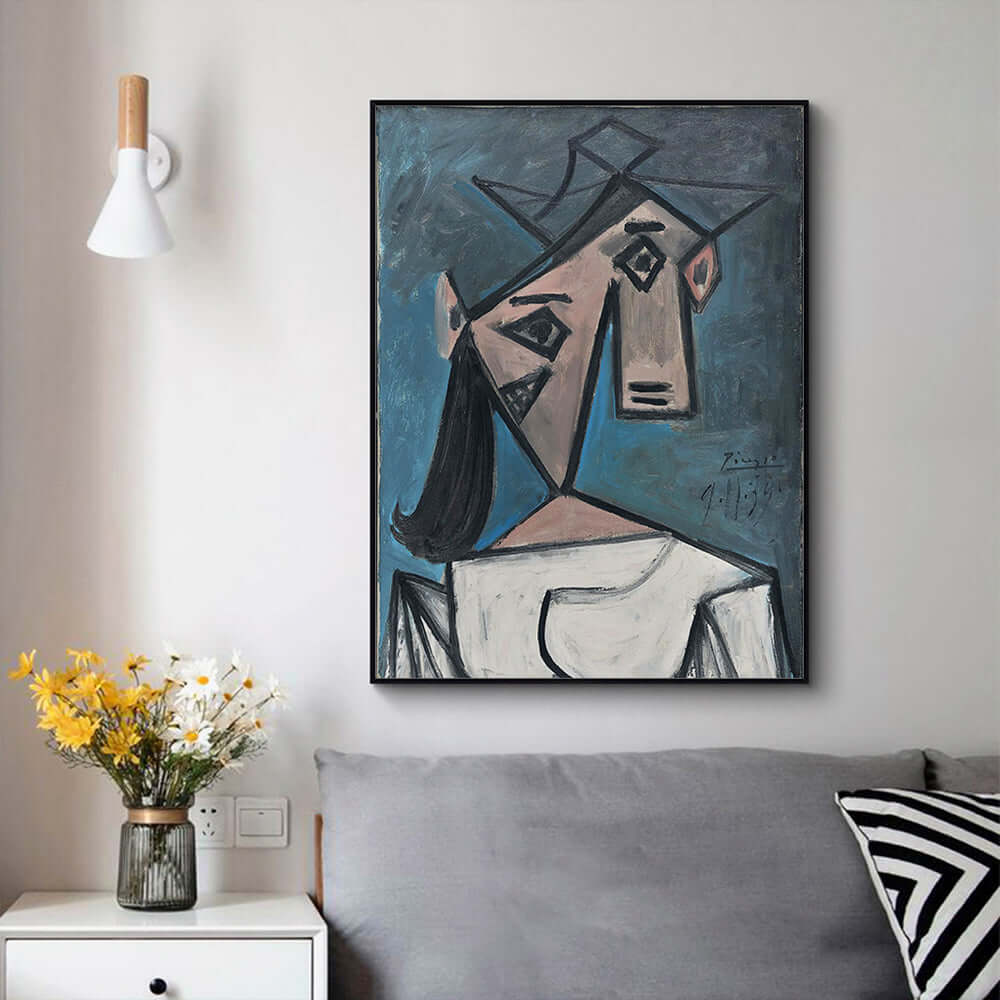 _label_, DSZ Product, feed-cond-new, feed-sl-free shipping, free-shipping, newWall Art 50Cm X 70Cm Head Of A Woman By Pablo Picasso Black Frame Canvas - Premium Home & Garden > Wall Art > Posters, Paintings & Prints from Artime ! Shop Online Buy Now at S & D's Value Store Family Business Best Customer Service_label_, DSZ Product, feed-cond-new, feed-sl-free shipping, free-shipping, new