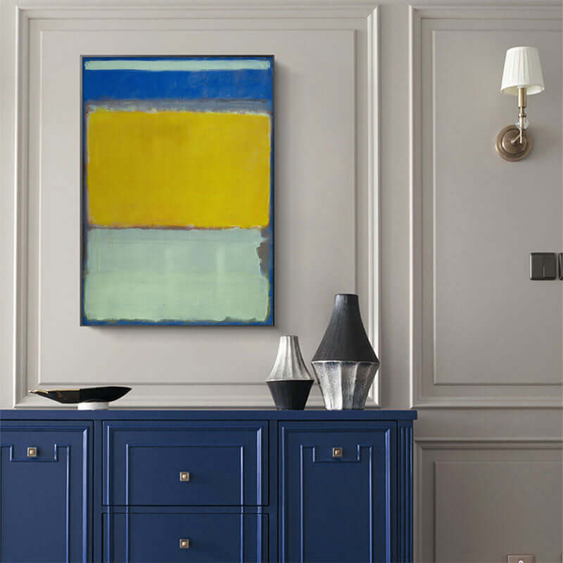 _label_, DSZ Product, feed-cond-new, feed-sl-free shipping, free-shipping, newWall Art 50Cm X 70Cm Blue Yellow Green By Mark Rothko Black Frame Canvas - Premium Home & Garden > Wall Art > Posters, Paintings & Prints from Artime ! Shop Online Buy Now at S & D's Value Store Family Business Best Customer Service_label_, DSZ Product, feed-cond-new, feed-sl-free shipping, free-shipping, new