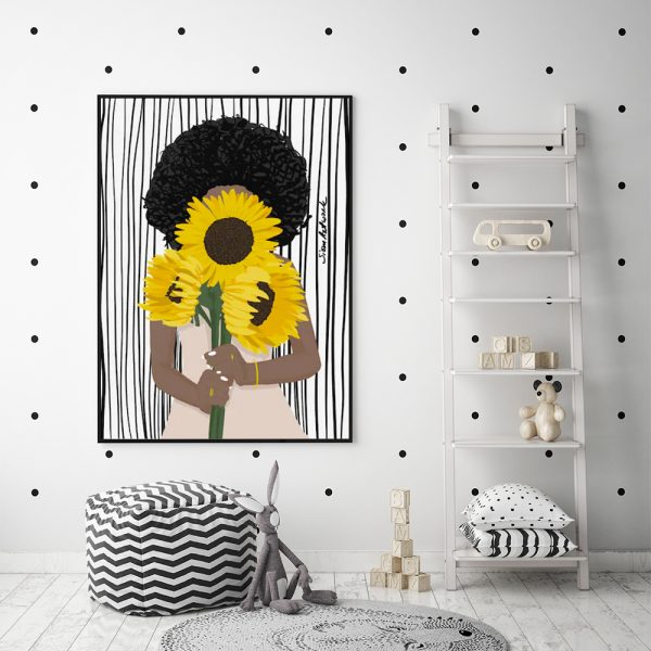 _label_, DSZ Product, feed-cond-new, feed-sl-free shipping, free-shipping, newWall Art 60Cm X 90Cm African Woman Sunflower Black Frame Canvas - Premium Home & Garden > Wall Art > Posters, Paintings & Prints from Artime ! Shop Online Buy Now at S & D's Value Store Family Business Best Customer Service_label_, DSZ Product, feed-cond-new, feed-sl-free shipping, free-shipping, new