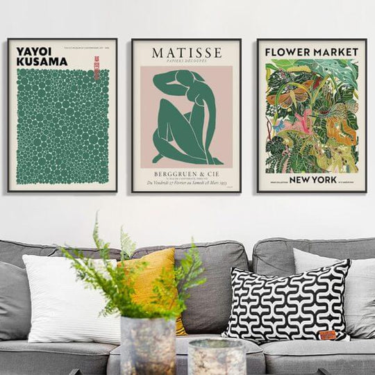 _label_, DSZ Product, feed-cond-new, feed-sl-free shipping, free-shipping, newWall Art 80Cm X 120Cm Flower Market, Matisse Print, Yayoi Kusama 3 Sets Black Frame Canvas - Premium Home & Garden > Wall Art > Posters, Paintings & Prints from Artime ! Shop Online Buy Now at S & D's Value Store Family Business Best Customer Service_label_, DSZ Product, feed-cond-new, feed-sl-free shipping, free-shipping, new