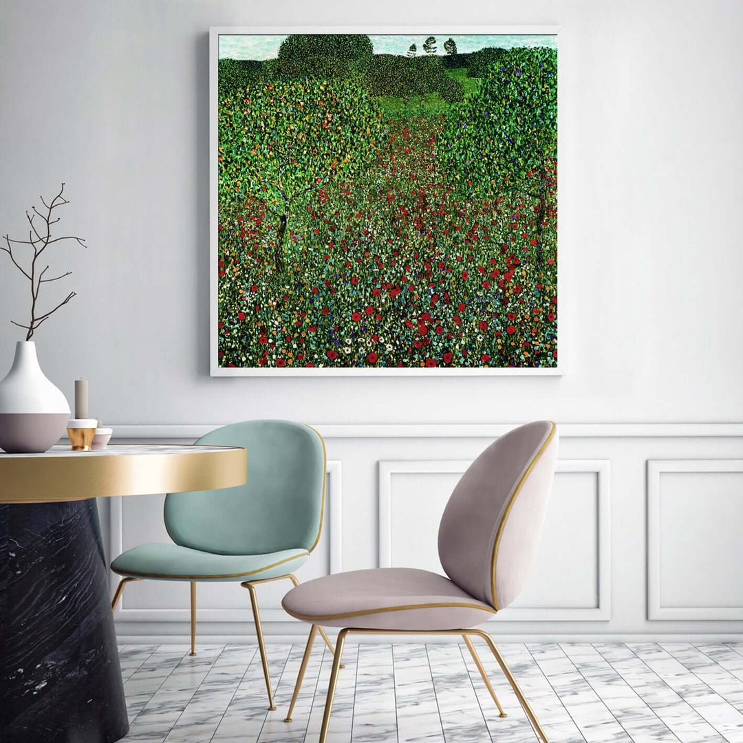 _label_, DSZ Product, feed-cond-new, feed-sl-free shipping, free-shipping, newWall Art 40Cm X 40Cm Field Of Poppies By Gustav Klimt White Frame Canvas - Premium Home & Garden > Wall Art > Posters, Paintings & Prints from Artime ! Shop Online Buy Now at S & D's Value Store Family Business Best Customer Service_label_, DSZ Product, feed-cond-new, feed-sl-free shipping, free-shipping, new