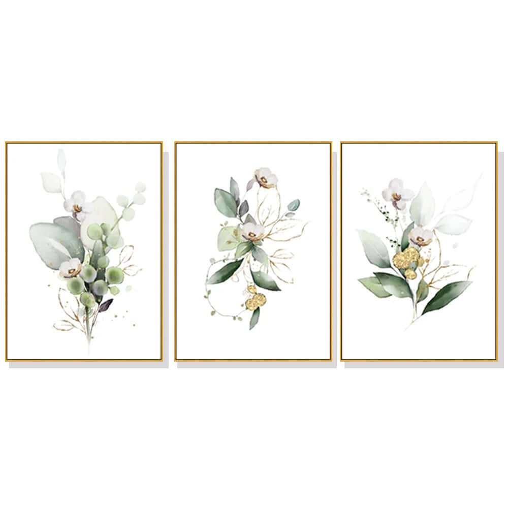 _label_, DSZ Product, feed-cond-new, feed-sl-free shipping, free-shipping, newWall Art 70Cm X 100Cm Green And Gold Watercolor Botanical 3 Sets Gold Frame Canvas - Premium Home & Garden > Wall Art > Posters, Paintings & Prints from Artime ! Shop Online Buy Now at S & D's Value Store Family Business Best Customer Service_label_, DSZ Product, feed-cond-new, feed-sl-free shipping, free-shipping, new