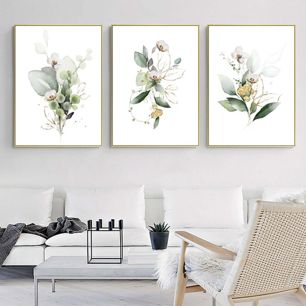 _label_, DSZ Product, feed-cond-new, feed-sl-free shipping, free-shipping, newWall Art 70Cm X 100Cm Green And Gold Watercolor Botanical 3 Sets Gold Frame Canvas - Premium Home & Garden > Wall Art > Posters, Paintings & Prints from Artime ! Shop Online Buy Now at S & D's Value Store Family Business Best Customer Service_label_, DSZ Product, feed-cond-new, feed-sl-free shipping, free-shipping, new