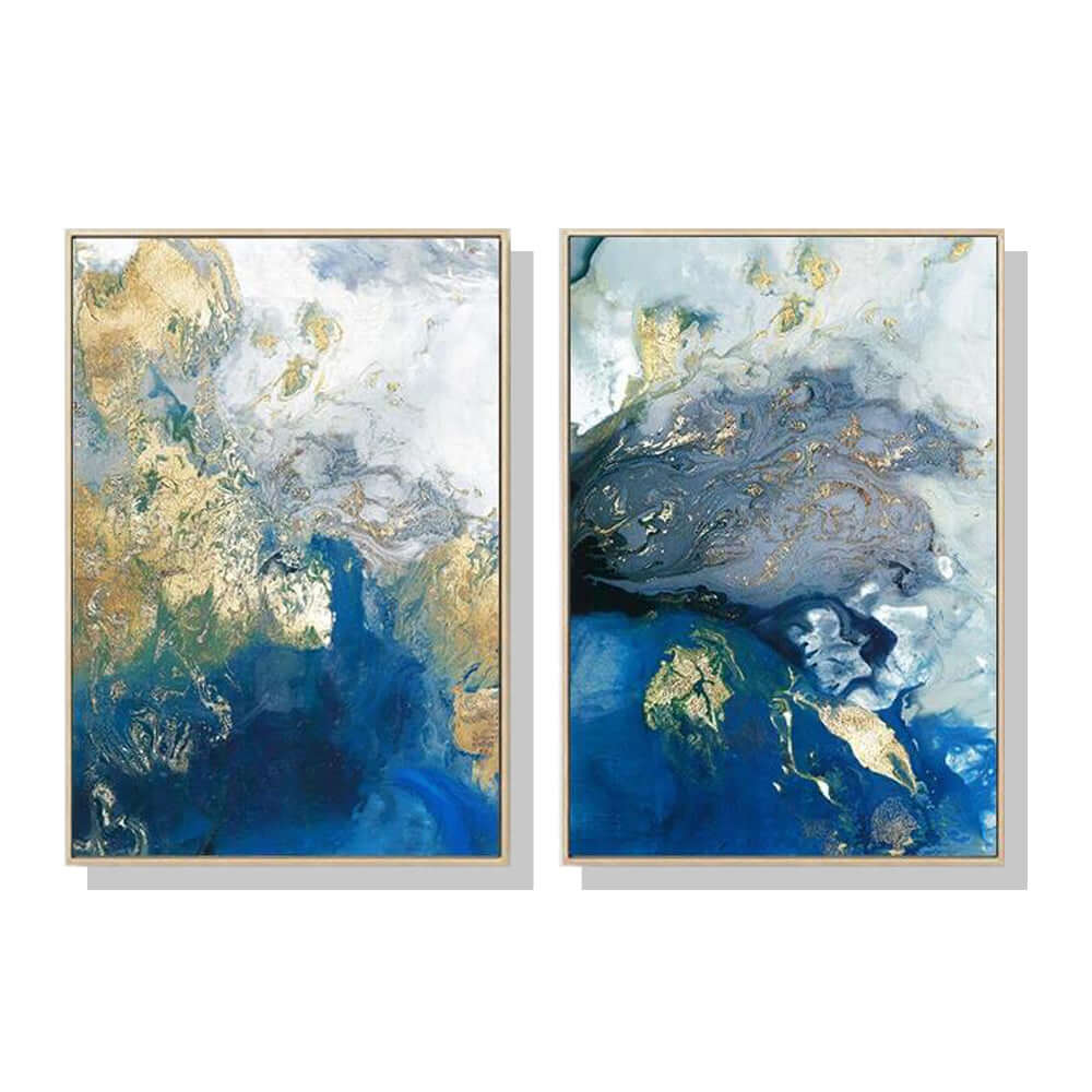 _label_, DSZ Product, feed-cond-new, feed-sl-free shipping, free-shipping, newWall Art 50Cm X 70Cm Marbled Blue And Gold 2 Sets Gold Frame Canvas - Premium Home & Garden > Decor > Picture Frames from Artime ! Shop Online Buy Now at S & D's Value Store Family Business Best Customer Service_label_, DSZ Product, feed-cond-new, feed-sl-free shipping, free-shipping, new